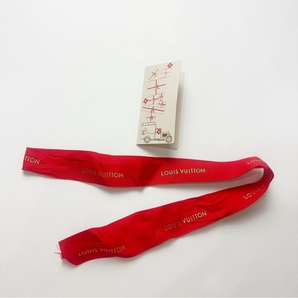 Louis Vuitton Accessories - Louis Vuitton Gift Tag and Ribbon Holiday Red